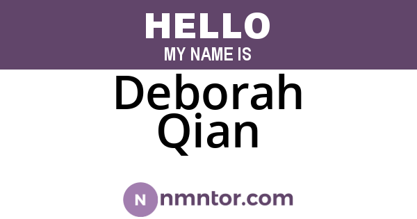 Deborah Qian