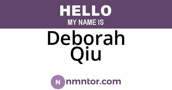 Deborah Qiu