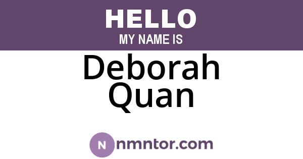 Deborah Quan