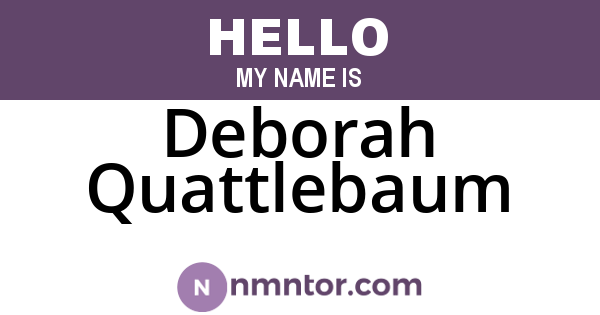 Deborah Quattlebaum