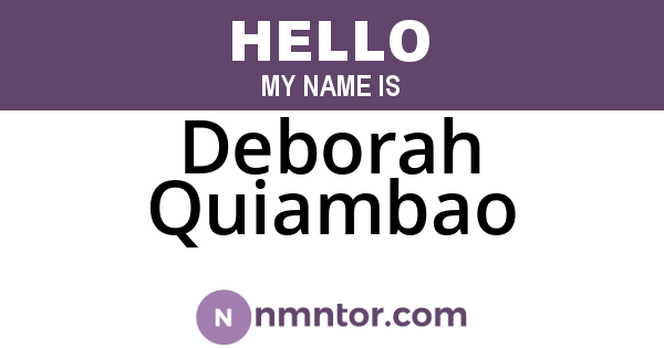 Deborah Quiambao