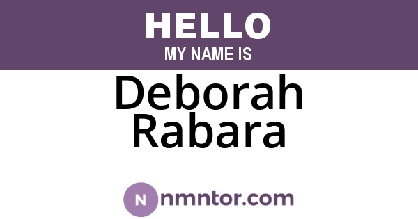 Deborah Rabara