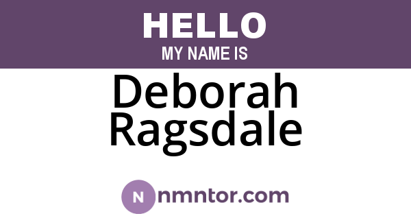 Deborah Ragsdale