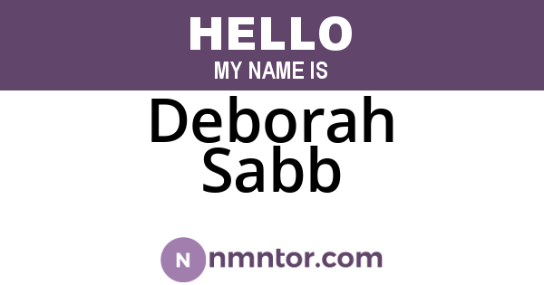 Deborah Sabb
