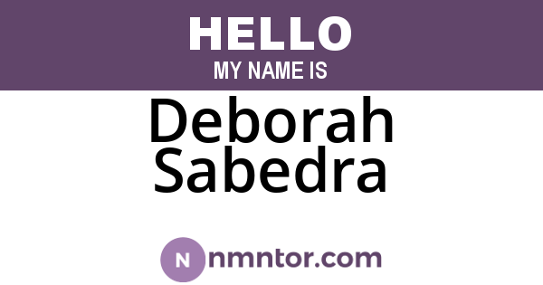 Deborah Sabedra