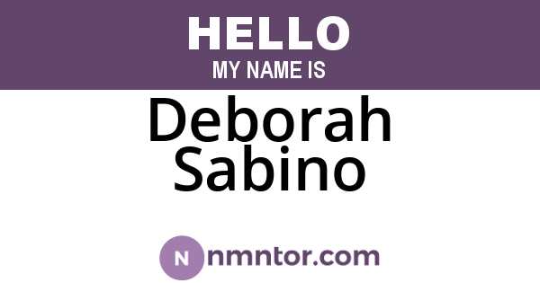Deborah Sabino