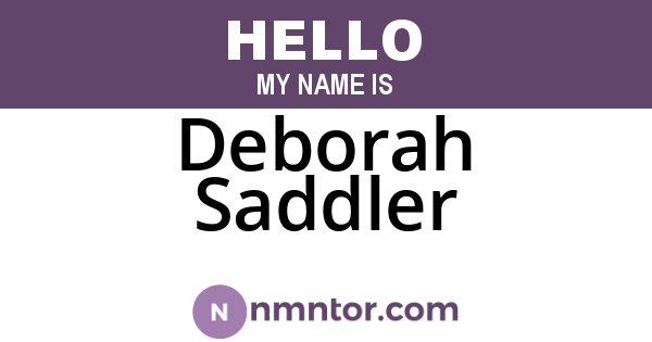 Deborah Saddler
