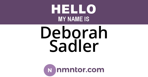 Deborah Sadler