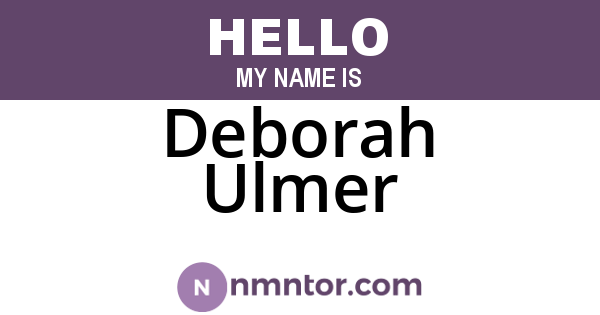 Deborah Ulmer
