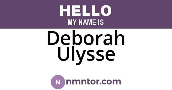 Deborah Ulysse