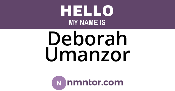 Deborah Umanzor
