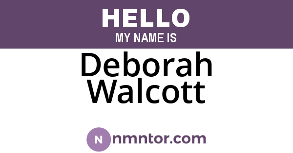 Deborah Walcott