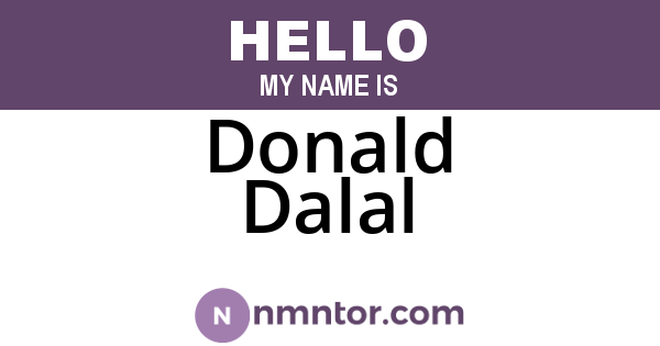 Donald Dalal