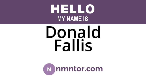 Donald Fallis