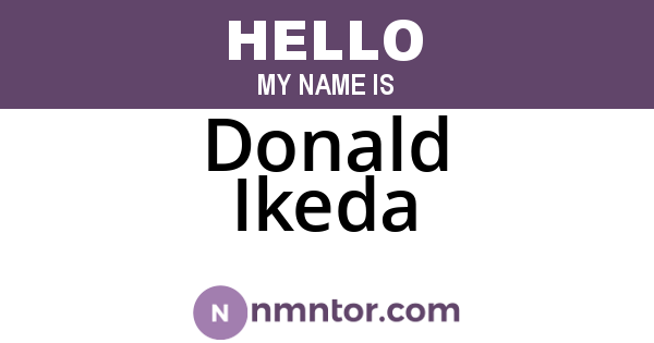 Donald Ikeda