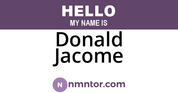 Donald Jacome