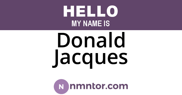 Donald Jacques
