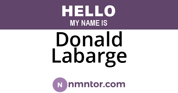 Donald Labarge