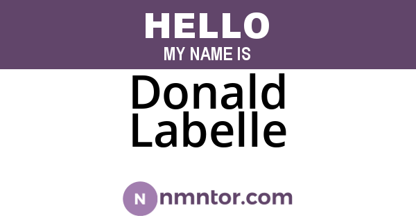 Donald Labelle