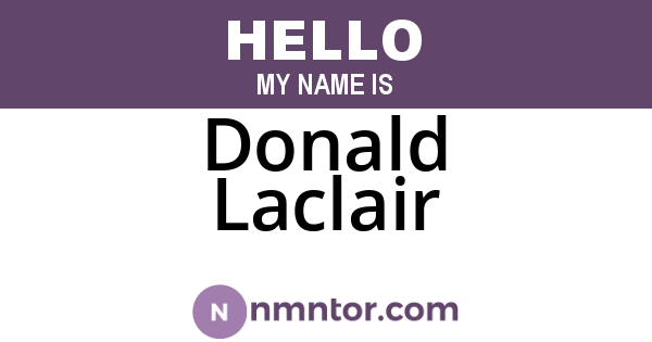 Donald Laclair