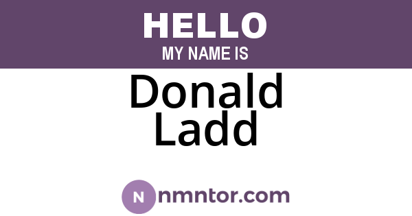 Donald Ladd