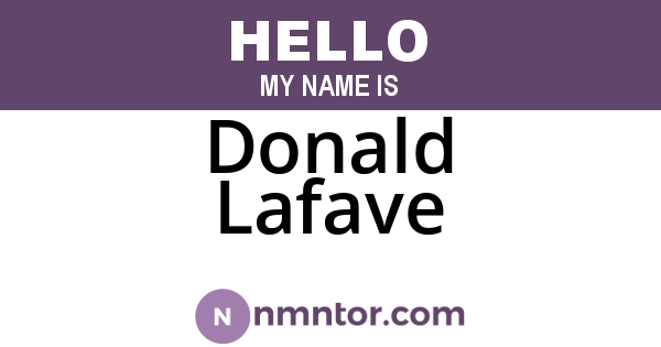 Donald Lafave