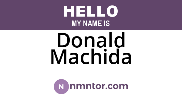 Donald Machida