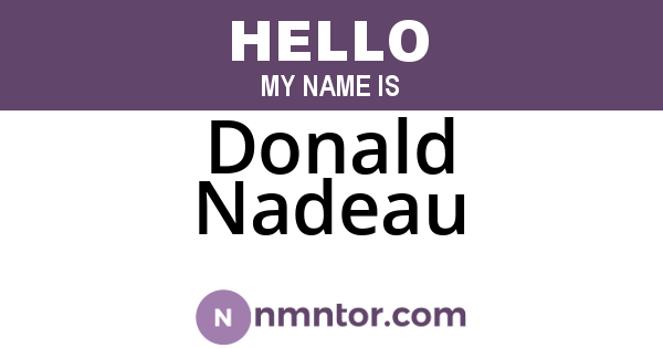 Donald Nadeau