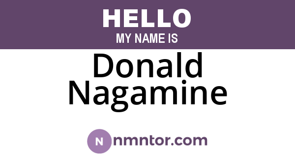 Donald Nagamine
