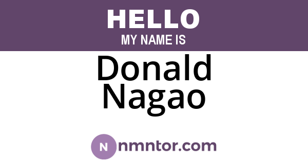 Donald Nagao