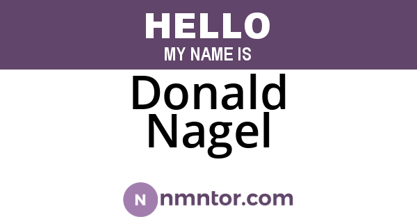 Donald Nagel