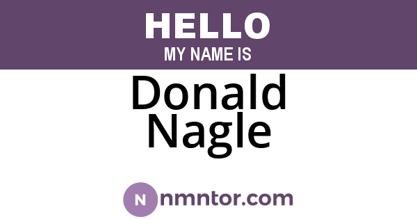 Donald Nagle