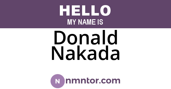 Donald Nakada