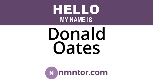 Donald Oates