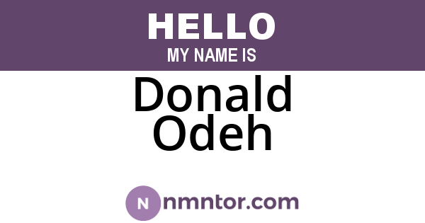 Donald Odeh