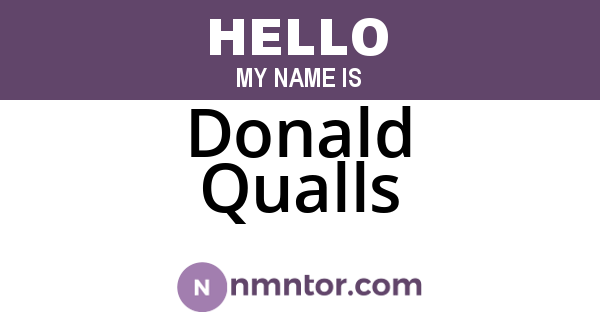 Donald Qualls