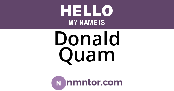 Donald Quam