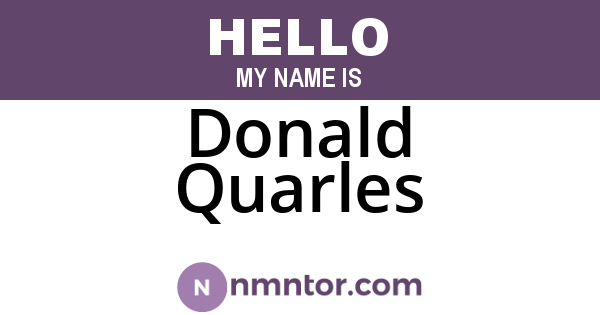 Donald Quarles
