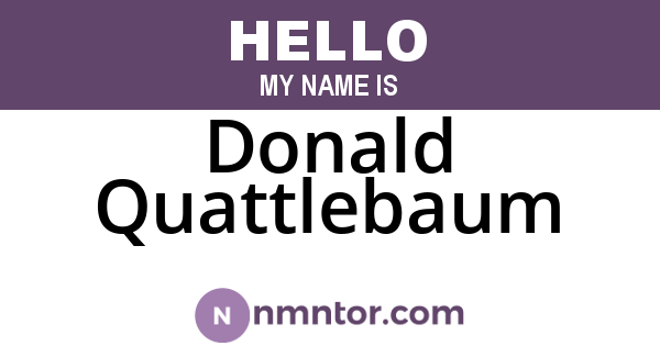 Donald Quattlebaum