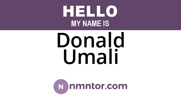 Donald Umali