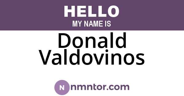 Donald Valdovinos
