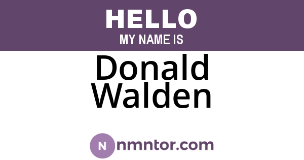 Donald Walden