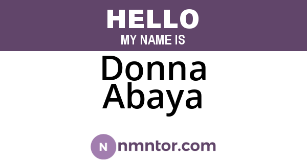 Donna Abaya