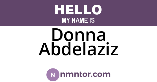 Donna Abdelaziz