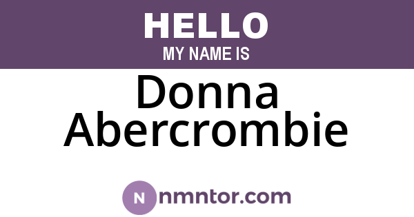 Donna Abercrombie