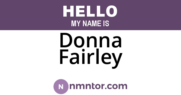 Donna Fairley