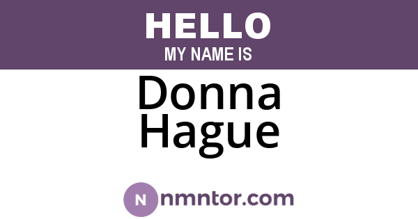 Donna Hague
