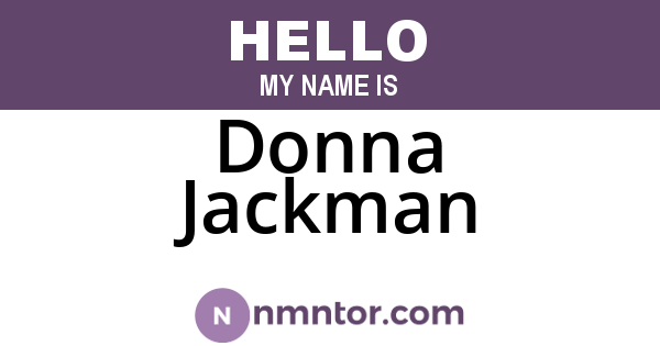 Donna Jackman