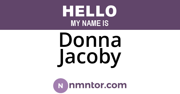 Donna Jacoby