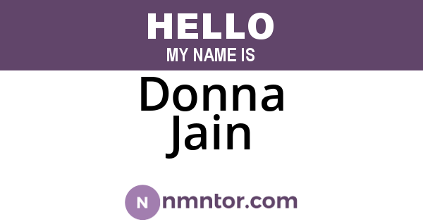 Donna Jain